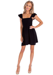 NW1568 - Black Cotton Dress