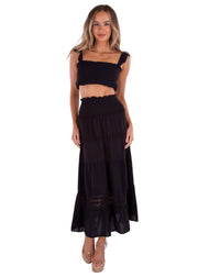 NW1573 - Black Cotton Skirt